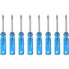 QUARKZMAN 8pz Cacciavite Phillips Mini Ph0 2mm Testa Croce Magnetica 45mm Lunghezza per Riparazioni di Piccoli Elettrodomestici, Blu