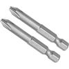 CoCud Croce Croce Avvitatore Punte, PH2 50mm Lungo 1/4 Esagonale Gambo, S2 magnetici Croce Trapano Punta per Potenza Impatto Guida, 2-Pezzi