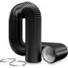 Aygrochy Tubo di scarico in PVC da 125 mm, tubo di ventilazione da 3 m, con 2 fascette stringitubo in acciaio inox, per aria condizionata, asciugatrice, ventilatore di scarico, cappa aspirante