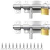Windfromort Chiavistello - Catenaccio Porta in Acciaio Inox - Serratura Scorrevole 4 Pollici - 2 Pezzi Con Viti e Foro per Lucchetto, Chiavistello per porta in legno, Serratura porta Per Porte, Finestre, Giardino