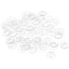 QUARKZMAN M4 13mm OD Plastica Rotondo Piatto Rondella Guarnizione x 50 pz Nylon Rondella Rotondo Piatto Rondella Guarnizione Guarnizione per Vetro Porta Maniglia, Trasparente