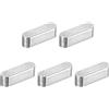 QUARKZMAN 5pz Chiave a Piuma Estremità Rotonda, 3x3x10mm Chiavette Elastiche Acciaio Inossidabile Professionale Chiavetta Parallela per Albero Trasmissione per Industria Meccanica Fissaggi