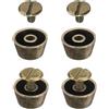 QUARKZMAN 4 Set Rivetti Borchie per Borsa a Mano e Borsa a Tracolla 12mm Rivetti Testa Piatta Vite Posteriore Punte Lega Fibbie Rivetti per Pelle per Borse Tote Abbigliamento, Bronzo