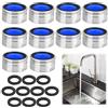 HORREX 10 Pezzi Rompigetto Rubinetto M22 Risparmio Idrico per Cucina Bagno | Antispruzzo Aeratore Rubinetto con 10 Guarnizioni e Filtro ABS Filettatura Maschio per Maggior Parte dei Rubinetti