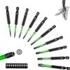 Litorange Set di Punte Torx Lunghe da 75 mm Con Foro Magnetico per Avvitatore a Batteria - 10 Esagonali da 1/4 per Avvitatore a Percussione, in Fosforo, Nero