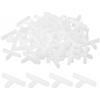 QUARKZMAN 200pz Distanziatori in Plastica a Forma di T per Piastrelle Parete Pavimento 2,5mm 3/32 Distanziatori Piastrelle per Installazione Piastrelle Ceramiche, Bianco
