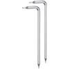 QUARKZMAN 2pz T6 Chiavi a Stella Torx Prova Manomissione 69mm / 2,72 Lunghezza Braccio Forma L 6 Punti Chiave Inglese Acciaio S2 Rivestito Cromo Utensile Manuale per Riparazioni Domestiche