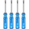 QUARKZMAN 4Pz Sl2.0 Mini Cacciavite a Taglio 2mm Testa Piatto Magnetica 45mm Lunghezza per Riparazioni di Piccoli Elettrodomestici, Blu