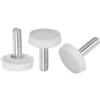 QUARKZMAN 30pz M4 x 12mm Maschio Filettatura Manopole Zigrinate Vite Pollice Serraggio Manopole Impugnatura Plastica Maniglia Mano Manopole con Perno Filettato Bianco