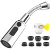 Chuainxin Aeratore Rubinetto Spruzzatore Cucina M22, M24 Rompigetto Rubinetto Bagno, Aeratori Filtri Rubinetti Lavandino, Doccetta Estraibile Rubinetto, 360° Girevole Filtro Prolunga Rubinetti con Adattatore