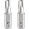 QUARKZMAN 2pz Punte Cacciavite Torx T27H 1/4 Esagonale 25mm/1 Lunghezza Testa Magnetica a 6 Punti in Acciaio S2 con Foro per Vite