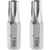 QUARKZMAN 2pz Punte Cacciavite Torx T30H 1/4 Esagonale 25mm/1 Lunghezza Stelle Magnetiche a 6 Punti in Acciaio S2 con Foro per Cacciavite