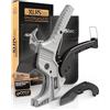 KLRStec Set tagliatubi professionale per tubi in PVC ProSlice 4200 (42 mm / 1-5/8) Tagliatubi a Cricchetto - Include Lama di Ricambio e Custodia in Nylon con Clip