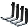 ECD Germany Set 4X Porta Pneumatici da Parete Ruote Cerchi Auto Gancio in Acciaio Solido Nero Set 4 x Porta Pneumatici da Muro Appendi Gomme a Parete Dimensioni 10 x 10 cm con Materiale di Montaggio