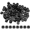 QUARKZMAN 100pz Distanziali Tondi in Nylon 4mm Id, 7mm Od, 4mm Distanziatori per Viti di Altezza Senza Filetto, Distanziatore in Plastica per Viti M4, Nero