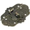 QUARKZMAN Serratura Antica 71 x 53mm Serratura Fermaglio Antico Zinco Lega HASP Lucchetto per Gioielli Scatola Valigia Cassetta Degli Attrezzi Legno Custodia Bronzo