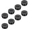 QUARKZMAN Tappo Portaspazzole in Carbone Copertura Plastica per Spazzola Elettrica del Motore Filo Nero Diametro Esterno 17mm/0,67 Altezza 8mm/0,31, 8pz
