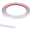 Zayejod PVC Flessibile Modanature Autoadesive Per Pareti,Striscia Decorativa Autoadesiva Peel e Stick Trim Per Piastrelle,Specchi,Soffitti,Pavimenti,Pannelli,Armadi(Bianco,10mm/5M)