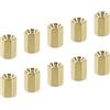 YOKIVE 20pz M2.5 Distanziatori, Ottone Esagonale PCB Distanziatori Dadi, Mantieni Altezza Uniforme, Ottimo per Scheda Madre, Circuito Scheda, Elettronica (Oro Tono, 5mm)