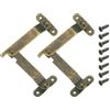 QUARKZMAN 2Pcs 4.45x0.35 Cerniere Di Supporto Pieghevoli Per Coperchi, Cerniere Per Coperchi Sollevabili, Metalliche Retro Rotabili A 180 Gradi Con Viti, Bronzo