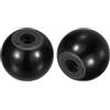 QUARKZMAN 2pz Pomelli Sfera Filettati, Manopola Sfera Termoindurente Fenolico Filettatura Femmina M6 da 25mm Dia Maniglie Sfera per Funzionamento Rotondo, per Maniglia Leva Macchina, Nero