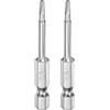 QUARKZMAN 2pz T10 Bit Torx di Sicurezza 1/4 Gambo Esagonale 2 Lungo Acciaio S2 Magnetica Antimanomissione Star Bits Cacciavite Testa Torx con Foro per Rimuovere Viti Fissaggio