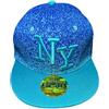 Generico Cappello New Y Blu e Azzurro Lettere Azzurre Moda Uomo Berretto New Era Sport Taglia 7 1/4 58cm Gadget Accessorio Idea Regalo Uomo Donna Bambino