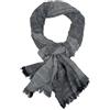 Ella Jonte Sciarpa da uomo blu grigio beige 3 colori leggera cotone viscosa, grigio., Taglia unica