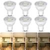 Flaspar Lampadine Led Gu10 Dimmerabile, 5W Faretto Led GU10 Equivalente a 50W, Luce Bianca Calda 3000K, 430 Lumen, 38° Angolo del Fascio, Basso Consumo, per Luci da Binario, Luci Incassate, 6 Pezzi