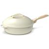 COOKUT La Favolosa Padella Casseruola Tegame 2 Manici 8 in 1 24cm Metallo Meringa