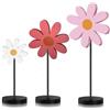 Deauparkoty 3 pezzi margherite fiori in legno, decorazione estiva per interni del soggiorno, davanzale della finestra, decorazione da tavolo, fiori in legno, decorazione da tavolo moderna per estate, primavera