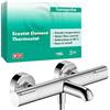 hansgrohe Ecostat Element - Miscelatore termostatico per vasca esterno, Rubinetto termostatico con blocco di sicurezza (SafetyStop) a 40° C, Termostato per vasca, 2 utenze, cromo, 13347000