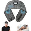 AndThere Fascia per auricolari per dormire, maschera notturna per dormire e dormire cuffie anti rumore regolabile, fascia per musica sport yoga (nero)