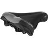Selle Italia ST 1 - Sella Bici Città e Trekking con Gel, Rivestimento Soft-Tek, Telaio FeC Alloy, Dettagli Riflettenti, Sella Comfort per City Bike, Urban Bike e Pendolarismo - Taglia L1, Nero