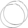 GoldChic Orecchini a Cerchio Donna 70mm Cerchi Donna Orecchini Cerchio Grandi in Acciaio Inossidabile Argento Confezione Regalo