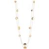 FULU AUTUMN Collana lunga argento/oro da donna lunga con doppia catena per maglione, regalo di compleanno per lei, gioiello per costume in argento e oro, Zinco, Nessuna pietra preziosa