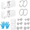 AVYRING Kit per piercing all'orecchio da 16 G, in acciaio inox, per trago, conchiglia, elica, cartilagine e cartilagine integrati, pistola per piercing automatica e indolore, strumento per piercing