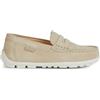 Geox J New Fast Boy A, Mocassini, Beige Chiaro, 31 EU