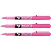 PILOT Set di 3 penne roller V Ball VB5 inchiostro liquido Pte metallo sottile rosa