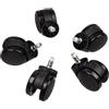 noblechairs Ruote Noblechais per pavimenti duri V2 per sedie Epic/Icon/Hero/Legend 60mm 5pz Nero
