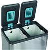 MAUL Cestino a pedale MAULcycle 40 l Acciaio inox 37,6 x 47 x 49 cm argento