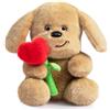 BEJOY Golden Retriever, morbido cane di peluche con cuore rosa, peluche orsacchiotto per San Valentino, giocattolo di peluche, regalo per fidanzata, bambini, compleanno, San Valentino