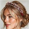 IYOU Fascia di strass lucida Viola Fascia di strass per capelli Vintage Accessori per capelli per gli ospiti di nozze per le donne
