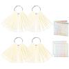 SUPRROW 200pcs Espositore Unghie Ventaglio,SUPRROW Strumenti per Esposizione di Smalto Tips Ventaglio con 4 Adesivi Numerici Decorazione Nail Art Fai da Te Campione per Smalti