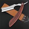 M&LD Rasoio da Barba Professionale, Rasoio Uomo in Acciaio Inossidabile, Kit con Cintura in Tela Pelle, Per Salone o Casa, Regalo Uomo