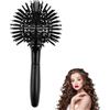 OYZOQ 1 PCS Ball Brush Spazzola Rotonda,Spazzola Rotonda per Capelli Ball Brush,spaz-zola per capelli ricci,Sfera a 360 Gradi per Cape-lli Bagnati E Asciutti, Resistenza Alta Temperatura(nero)