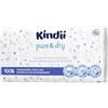 Kindii Pure&Dry Salviette Baby Dry - (50x12 Pz) Salviette - Baby Essentials, Asciugamani Viso Usa e Getta, Sfuse, Multifunzionale, 100% Cotone, 20x20 cm - 600 Pz