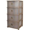 BELLI E FORTI - Cassettiera Pratika Plus 4 cassetti Tortora - h80x37,5x37 cm