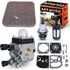Mtanlo Carburatore per Stihl HS45 FS55 FS38 HS45 Trimmer con ZAMARB-99 Kit di Riparazione Carburatore Filtro Aria L7T/BPMR7A Candela Filtro del Carburante