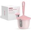 MOMMED Sterilizzatore Ciuccio Portatile UV-C, Custodia Sterilizzatore per Ciuccio con 6 LED, Pulizia Rapida in 1 Minuti, Porta Ciuccio Ricaricabile USB-C con Display, Ideale per Casa e Viaggio, Rosa